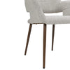 Grey Linen Dining Chairs 2PC/Set Kitchen Leisure Seat w/ Metal Legs Accent Chair
