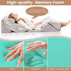 Bed Wedge Pillow Post Surgery Memory Foam Fill Pillow Set-Silver