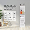 Free Standing White Toilet Paper Roll Holder Stand Bathroom Storage Cabinet Unit