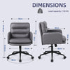 Ralex-chair Adjustable Home Office Chair, Modern Mid Back Desk Chair, Grey