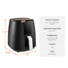 3.8L Air Fryer Rapid Healthy Cooker Oven Low Fat Oil Free Food Frying Black
