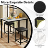 3-Piece Bar Table Set w/1 Table & 2 Upholstered Bar Stools