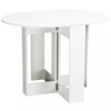Drop Leaf Dining Table Space Saving Folding Kitchen Desk White Modern Compact