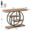 105cm Console Table Industrial 4-Tier Narrow Entryway Sofa Table for Living Room