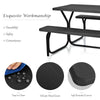 3 Piece Picnic Table Bench Set Outdoor Camping Picnic Tables Black