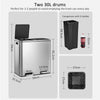 Dual/Tri Step Stainless Steel Double Bucket Trash Can Rubbish Pedal Bin
