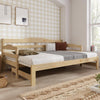 Pull Out Wooden Day Bed Sofa Frame with Trundle Guest Bed Pine 3FT Single