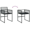 9 Piece Garden Dining Set Black Poly Rattan F2P6