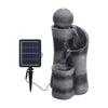 Solar Powered Garden Water Feature Outdoor Rockery Fountain Landscape with Light