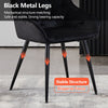 Noble Set of 2 Dining Chairs Velvet Armchairs Upholstered Soft Seat Back Metal