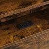 Single Bed Frame Industrial Metal Platform Bed with Headboard & Storage Space