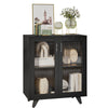 Sideboard Kitchen Buffet Cupboard Console Table with Glass Doors Cabinet 2 Shelf