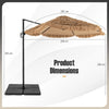2.7m Cantilever Hula Tiki Thatch Patio Beach Umbrella w/ Vented Top