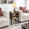 3-Tier Sofa Side End Table Stackable Bedside Table with Metal Frame for Bedroom