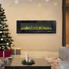 Electric Heater 60Inch LED Fireplace Wall Mounted Inset Standing Media Log Flame