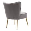 Scallop Back Armchair Cocktail Sofa Accent Seat Living Bedroom Cafe Lounge Sofa