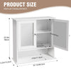 BRIEFNESS Modern Wall-Mounted Bathroom Vanity with Double Mirrors, Waterproof MD