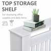 High Gloss Radiator Cover Wood Frame Cabinet Stand Vents Shelf Bedroom Hallway