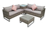 Signature Weave Lucy Light Grey Outdoor Garden Corner Sofa Seat Set RRP £899