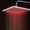 8inch Colour Changing Large Square Shower Head High Quality Chrome Bathroom
