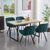 Set of 2 Green Swivel Dining Chair Velvet Rotatable Padded Seat Dining Room New