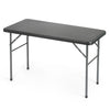 Folding Garden Table Rattan Effect Outdoor Camping Dining 4 Seater 4ft Christow
