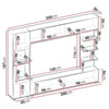 DAKO wall unit LANDAM display cabinet living room storage with LED
