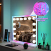 LED Hollywood Makeup Mirror Large Vanity Light Mirror with RGB Lighting 14 Bulbs