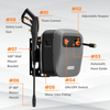 Giraffe Tools Electric Power Pressure Washer Wall Mounted--Retractable 20M Hose