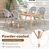 French Bistro Accent Chair Set of 2 Outdoor Armless Dining Chairs