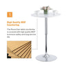2x PU Leather Bar Stools&Round MDF Top Chromed Base Bar Table Height Adjustable