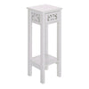 Nightstand Chic White Slim Bedside Tables Tall Hallway Narrow Telephone Table UK