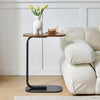 Retro C Shaped Sofa Side Table for Living Room Coffee Table End Table Brown