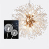 LED Ceiling Light Firework Pendant Vintage Lampshade Chandelier Crystal Droplets