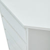 Classic Corner Dressing Table Stool Set White Makeup Desk Vanity Mirror 5 Drawer