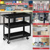 Heavy Duty Unity Cart Rolling Tool Cart with Flat Handle-Black
