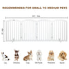 Folding 3/4 Panels Wood Pet Baby Safety Gate PlayPen Stair Doorway Secure Guard