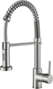 Brushed Nickel Kitchen Sink Tap 360° Swivel Mixer with Pull Down Dual Spray Head