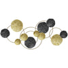 Metal Wall Art with Lotus-Leaf Design, Hanging Wall Sculpture for Living Room