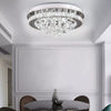 20-100cm Flush Mount Modern Square Ceiling Chandelier Crystal Light Lamp Pendant