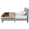 Double Size Upholstered Bed Frame w/ Sheep Plush Headboard，Wooden Slats Yzsfgucv