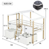 WOODEN BED FRAME WITH 2 LARGE STORAGE DRAWERS 3FT SINGLE TREE HOUSE CABIN BED