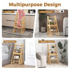4-Step Stool Dual Purpose Stepladder Kitchen Folding Step Ladder Chair