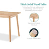 Rectangular 100% Solid Rubberwood Dining Table Round Edge Dining Room Kitchen