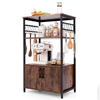 3-Tier Kitchen Bakers Rack Microwave Stand w/Cabinet