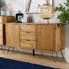 Sideboard Cabinet Cupboard Storage Furniture 2 Doors 3 Drawers Industrial Wooden