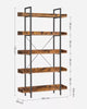 Rustic Wood Bookcase Bookshelf 5 Tier Industrial Storage Display Shelving Unit