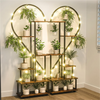 2X Heart-shape Plant Stand Flower Shelf 20 Pots Holder Stand Rack Large Capacity