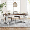 Industrial Dining Table for 6 Seater, 63-Inch Rectangular Wood Kitchen Table