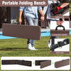 Rattan-Like HDPE Thickened Long Seat w/ Handle & Lock-Coffee